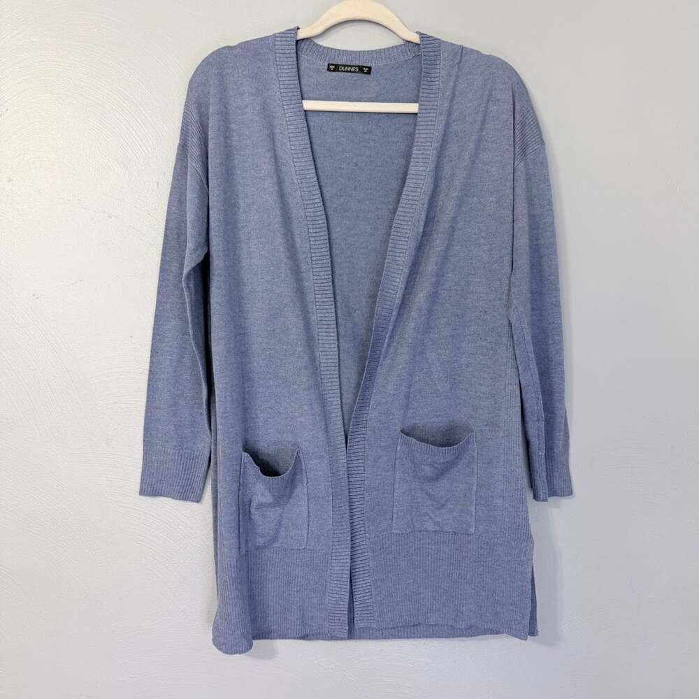 Dunnes Stores Mid Blue Open Front Cardigan with Pockets Medium